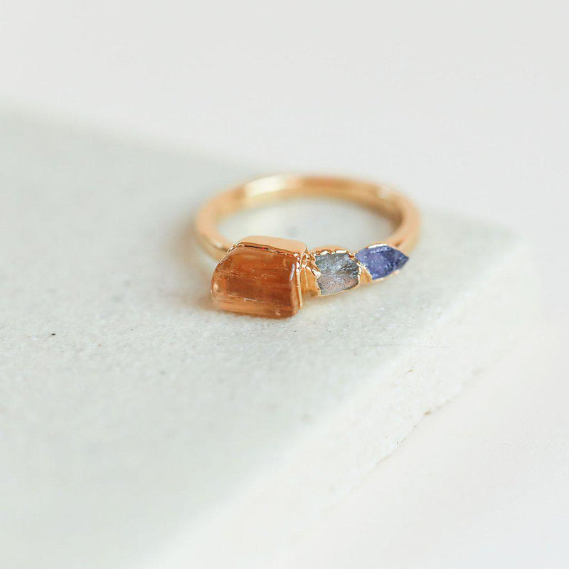 Topaz, Labradorite and Iolite Cocktail Ring - Paxton Gate