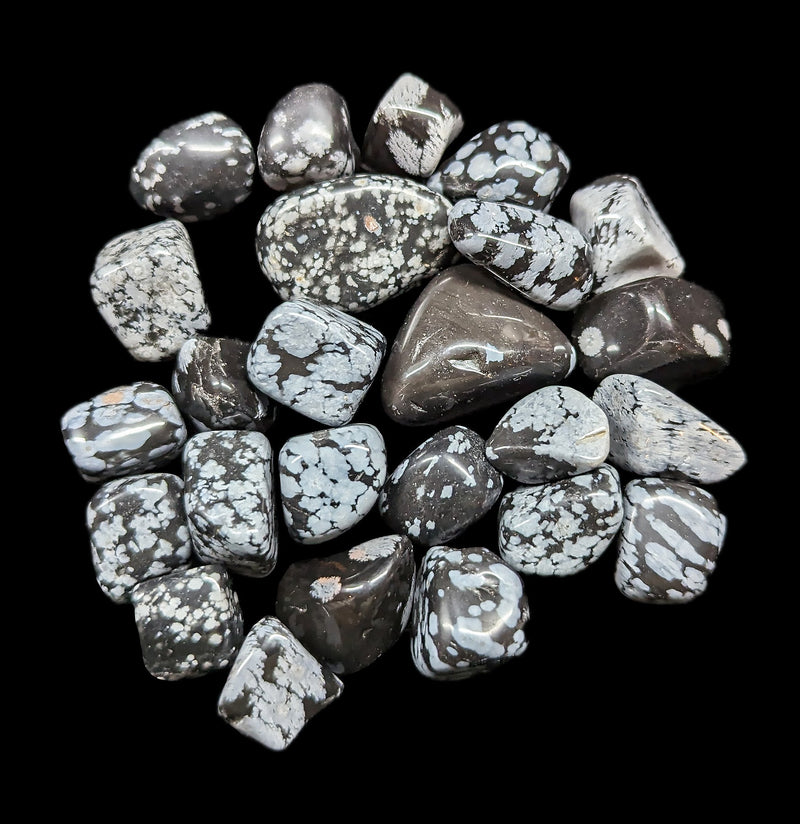 Tumbled Snowflake Obsidian Stone-Minerals-Quasar Gems-PaxtonGate