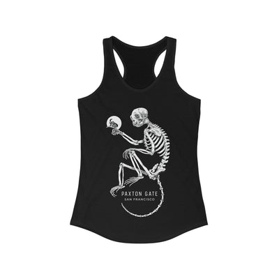 Women's Skeletal Monkey Racerback Tank By Zoe Keller-Tank Top-Printify-PaxtonGate